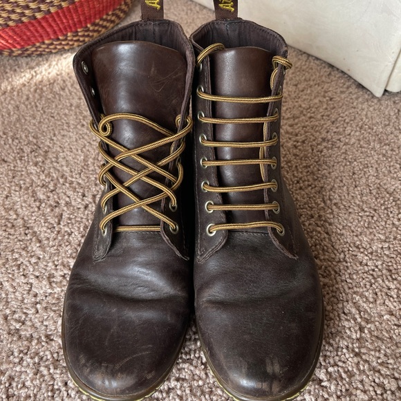 Dr. Martens Shoes - Vintage Dr. Martens Dark Brown Ankle Boots
